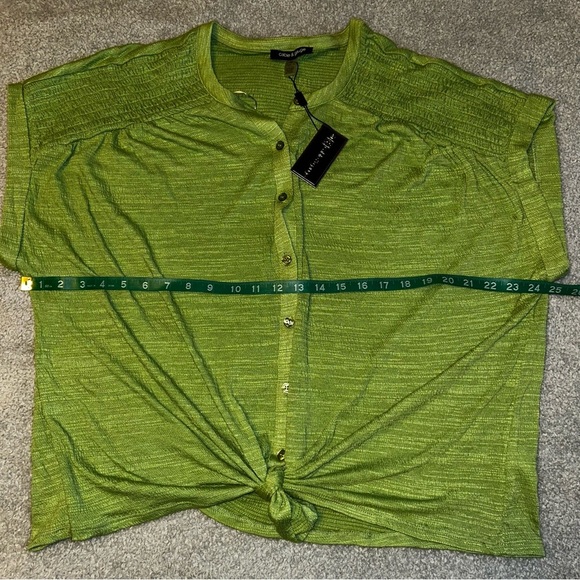 Cable & Gauge Green Textured Button Down Shirt - Picture 5 of 6